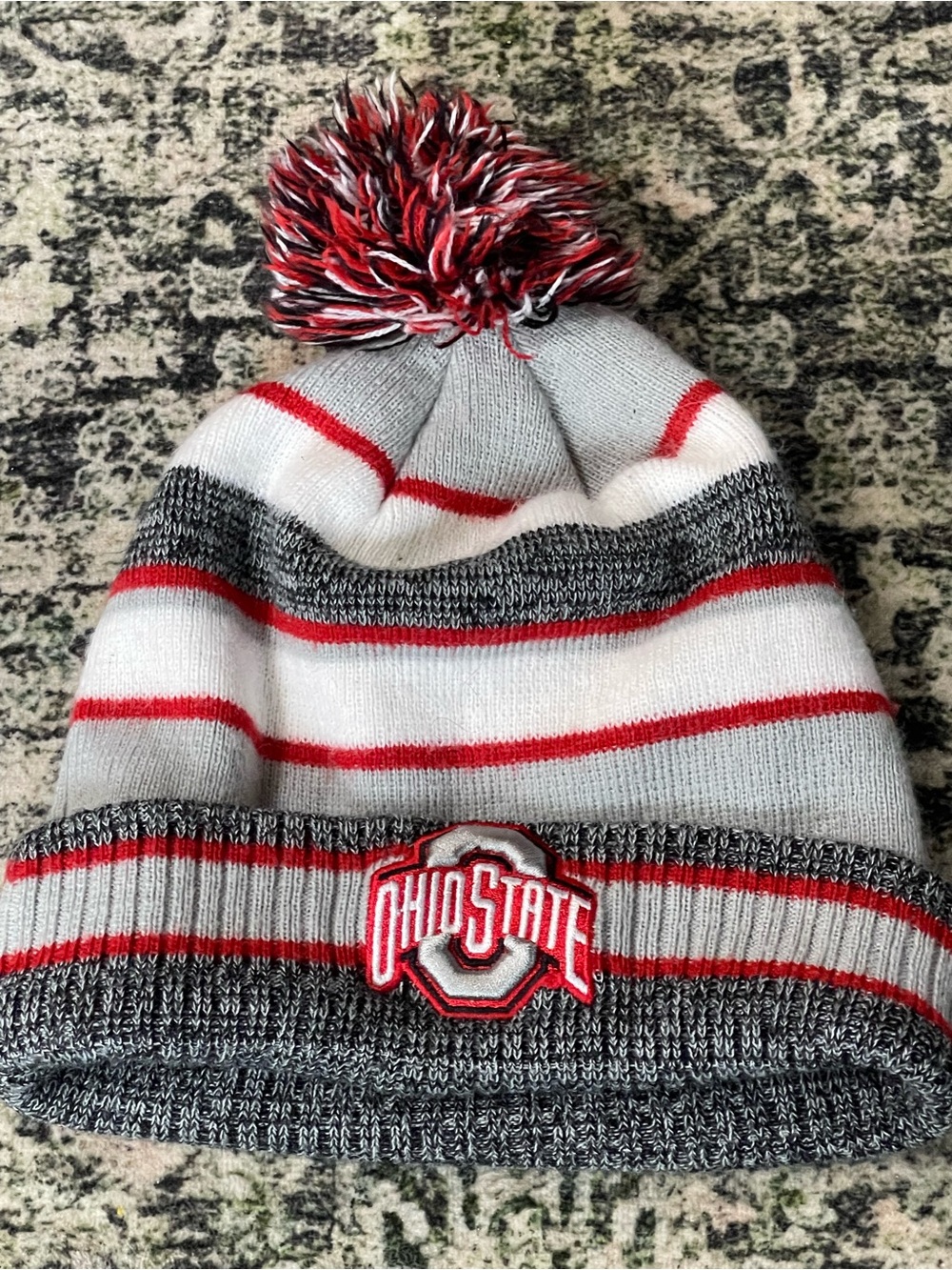 OSU Fan1 Headwear Ohio State Buckeyes Knit Pom Beanie Hat One Size